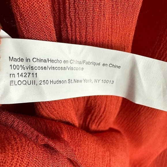 Eloquii Halter Square Neck Long Sleeve Top Size 18 Burnt Orange - Picture 9 of 14
